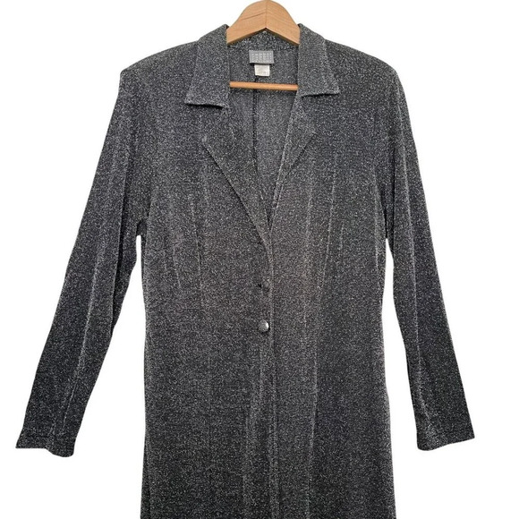 Rabbit‎ Rabbit Rabbit Designs Coat Button Front Dressy Sparkly Formal Old Money - Picture 6 of 8